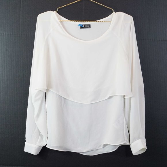 Sinequanone Tops - Sinequanone Round Neck Long Sleeve Blouse White S